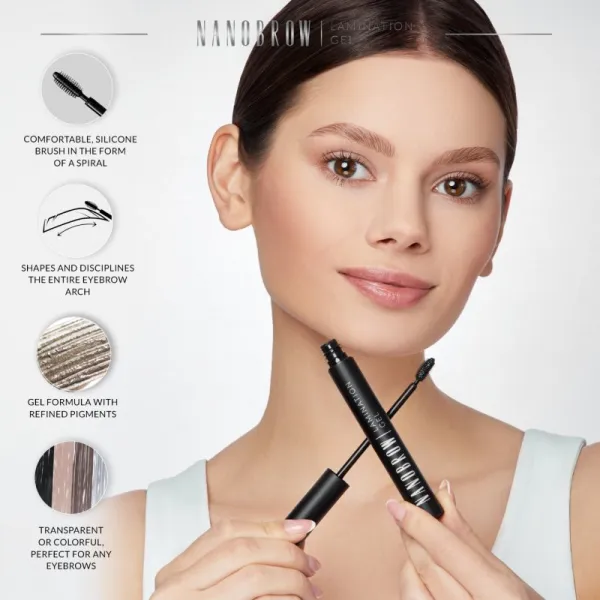 Nanobrow Lamination Gel gél na obočie odtieň Brown 7 ml