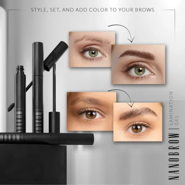Nanobrow Lamination Gel gél na obočie odtieň Brown 7 ml