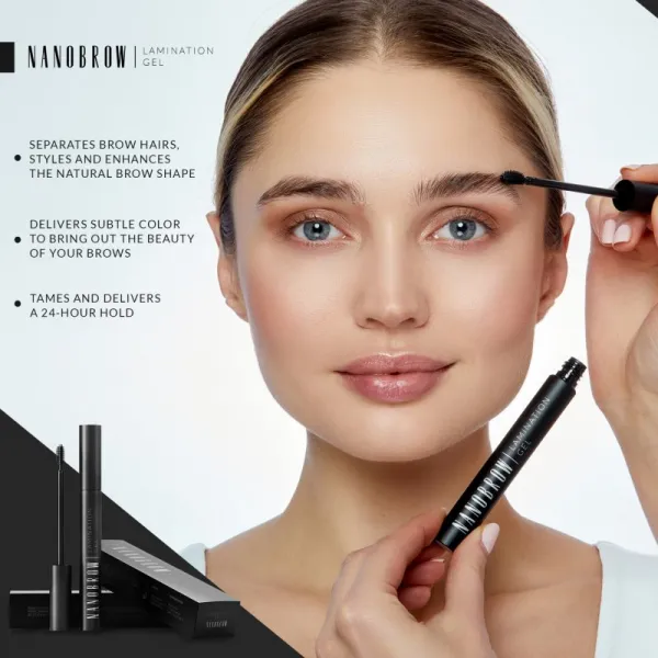 Nanobrow Lamination Gel gél na obočie odtieň Brown 7 ml