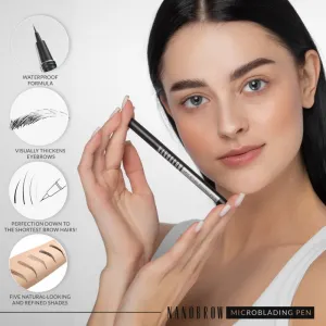 Nanobrow Microblading Pen Precízna vodeodolná linka na obočie odtieň Dark Brown 1 ml