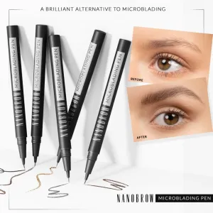 Nanobrow Microblading Pen Precízna vodeodolná linka na obočie odtieň Dark Brown 1 ml