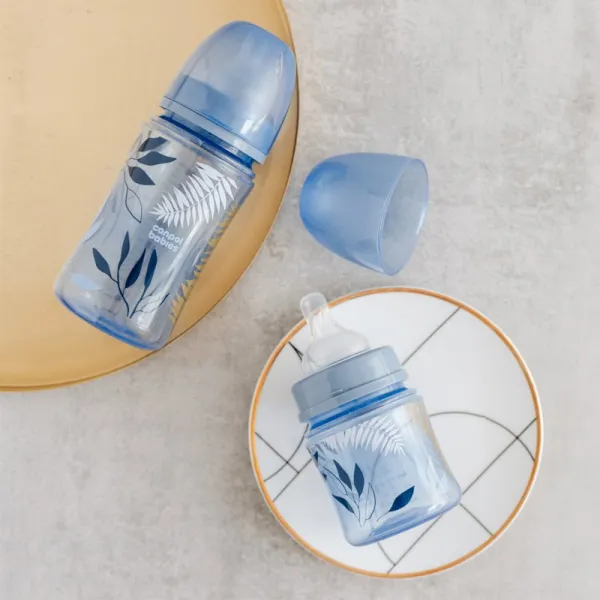 Canpol babies Antikoliková fľaša EasyStart Gold 120 ml modrá