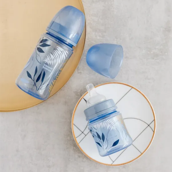 Canpol babies Antikoliková fľaša EasyStart Gold 240 ml modrá