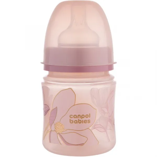 Canpol babies Antikoliková fľaša EasyStart Gold 120 ml ružová