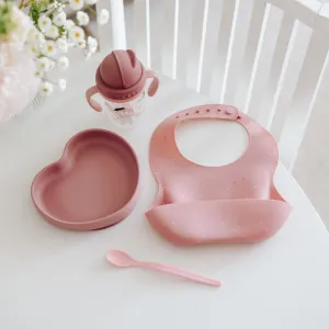 Canpol Babies silikónový podbradník bodky ružový