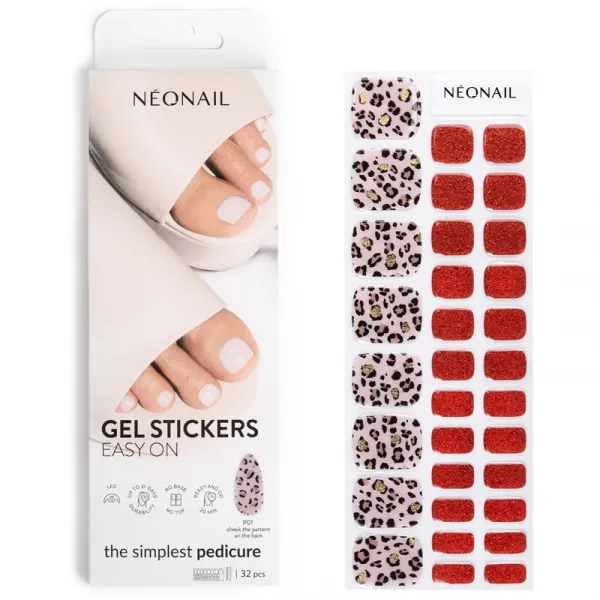 NEONAIL Easy On Gel Stickers nálepky na nechty s použitím UV/LED lampy odtieň P01 32 ks