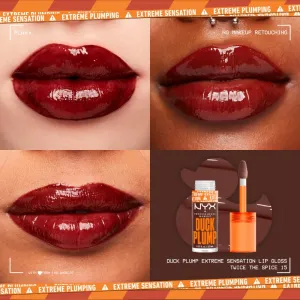 NYX Professional Makeup Duck Plump lesk na pery so zväčšujúcim efektom odtieň 15 Twice The Spice 7 ml