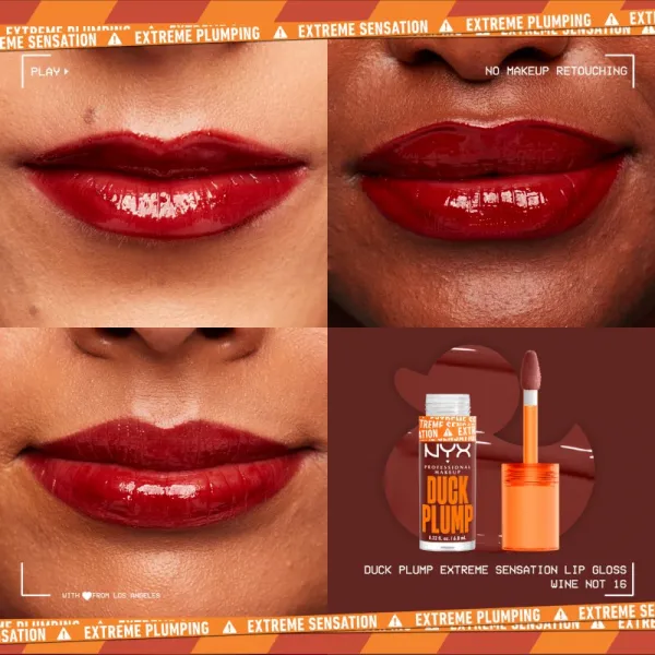 NYX Professional Makeup Duck Plump lesk na pery so zväčšujúcim efektom odtieň 16 Wine Not 7 ml