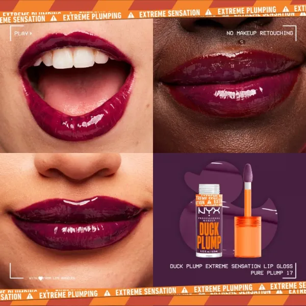 NYX Professional Makeup Duck Plump lesk na pery so zväčšujúcim efektom odtieň 17 Pure Plump 7 ml