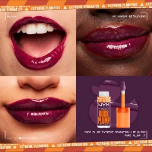 NYX Professional Makeup Duck Plump lesk na pery so zväčšujúcim efektom odtieň 17 Pure Plump 7 ml