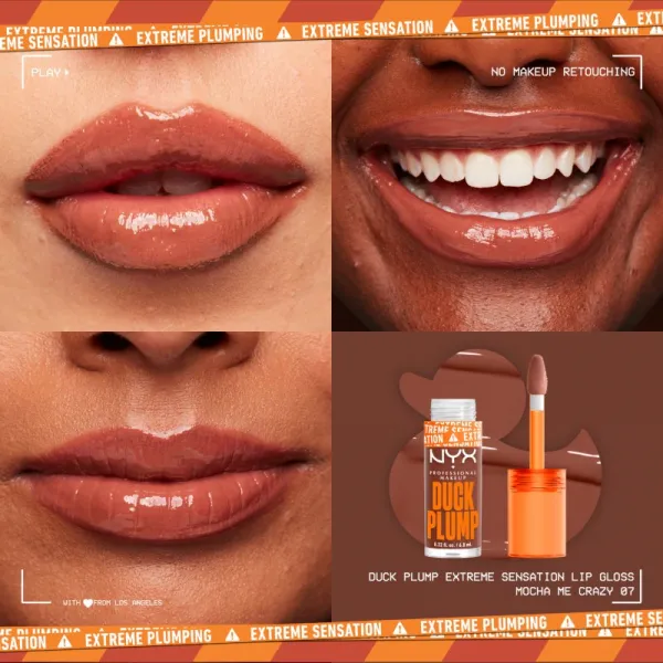 NYX Professional Makeup Duck Plump lesk na pery so zväčšujúcim efektom odtieň 07 Mocha Me Crazy 7 ml