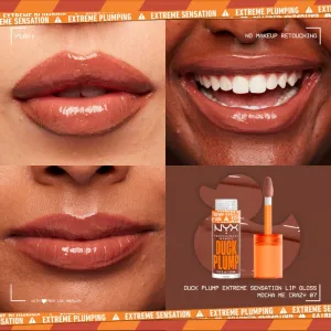 NYX Professional Makeup Duck Plump lesk na pery so zväčšujúcim efektom odtieň 07 Mocha Me Crazy 7 ml