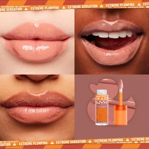 NYX Professional Makeup Duck Plump lesk na pery so zväčšujúcim efektom odtieň 02 Banging Bare 7 ml