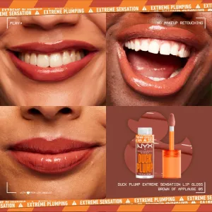 NYX Professional Makeup Duck Plump lesk na pery so zväčšujúcim efektom odtieň 05 Brown Applause 7 ml