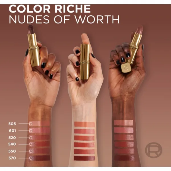 L’Oréal Paris Color Riche Free the Nudes krémový hydratačný rúž odtieň 520 NU DEFIANT 4,7 g