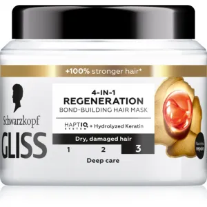 Schwarzkopf Gliss Regeneračná vlasová maska 4 v 1 vytvárajúca väzby 400 ml