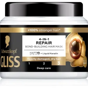Schwarzkopf Gliss Regeneračná vlasová maska 4 v 1 vytvárajúca väzby 400 ml