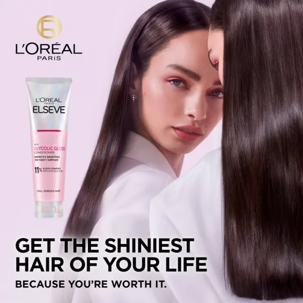 L’Oréal Paris Elseve Glycolic Gloss balzam na vlasy na lesk a hebkosť vlasov 150 ml