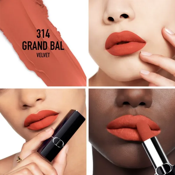 DIOR Rouge Dior dlhotrvajúci rúž plniteľná odtieň 314 Grand Bal Velvet 3.5 g