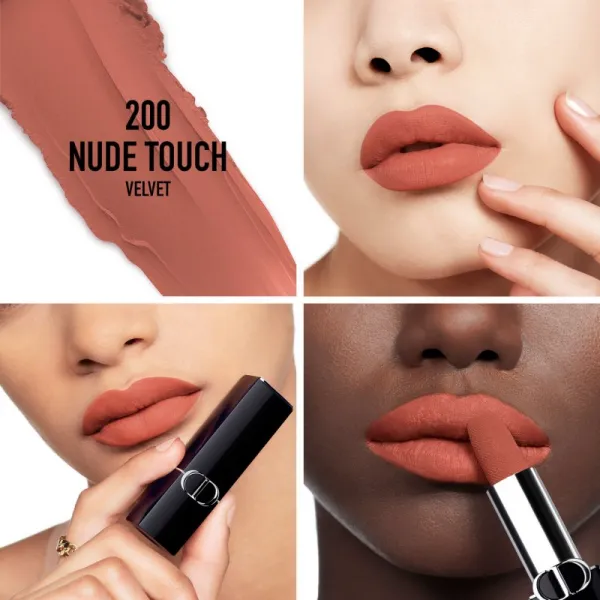 DIOR Rouge Dior The Refill dlhotrvajúci rúž náhradná náplň odtieň 200 Nude Touch Velvet 3.5 g