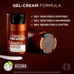 L’Oréal Paris Men Expert Barber Club hydratačný krém na tvár a fúzy pre mužov 50 ml