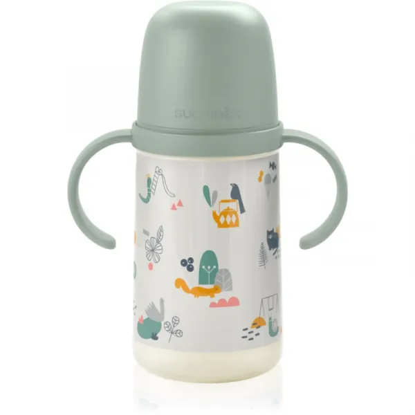 SUAVINEX - Druhá fľaša s uškami Walk 270 ml - zelená