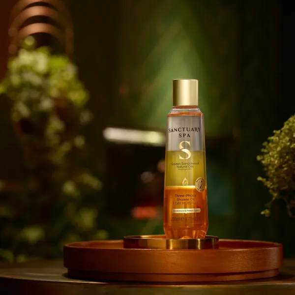 Sanctuary Spa Golden Sandalwood ošetrujúci sprchový olej 200 ml