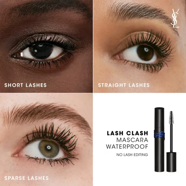 Yves Saint Laurent Lash Clash Waterproof vodeodolná riasenka pre objem pre ženy Black 8.6 ml