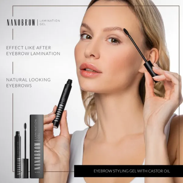 Nanobrow Lamination Gel gél na obočie odtieň Transparent 7 ml