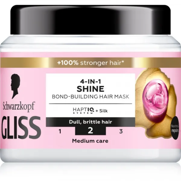 Schwarzkopf Gliss Maska 4 v 1 na lesk vlasov vytvárajúca väzby 400 ml
