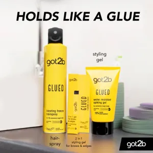 got2b Glued 4 Brows & Edges fixačný gél na obočie 2v1 Transparent 16 ml