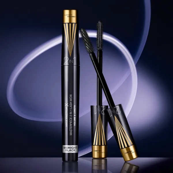 Max Factor Masterpiece Lash Wow riasenka pre objem a natočenie rias 2 v 1 odtieň Midnight Black 7 ml