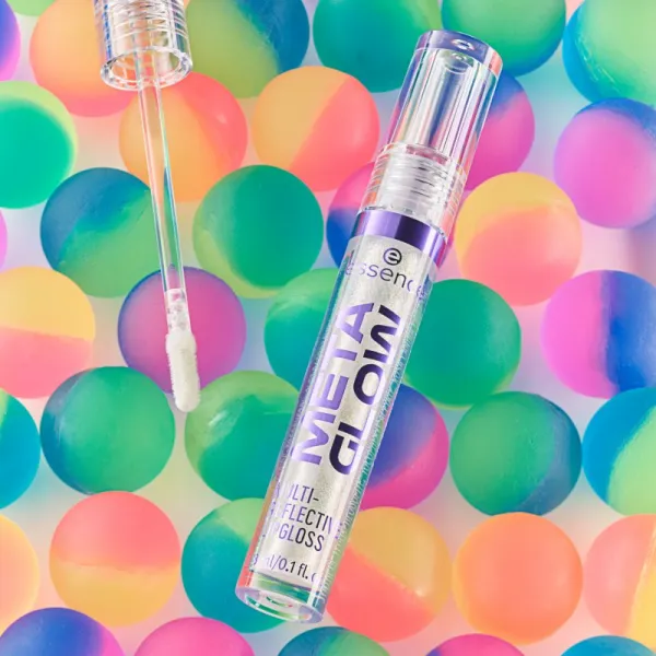 essence META GLOW MULTI-REFLECTIVE lesk na pery s holografickým efektom odtieň 01 Cyber Space 3 ml