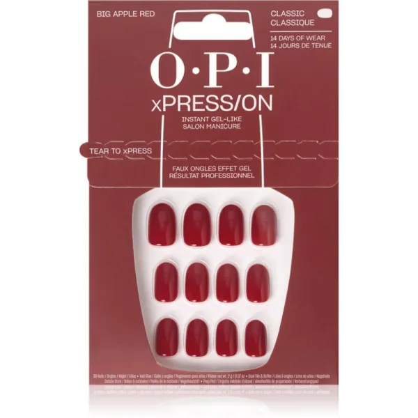 OPI xPRESS/ON umelé nechty Big Apple Red 30 ks