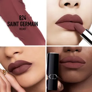 DIOR Rouge Dior dlhotrvajúci rúž plniteľná odtieň 824 Saint Germain Velvet 3.5 g