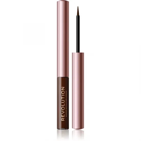 Revolution Super Flick tekuté linky na oči odtieň Brown 2.4 ml