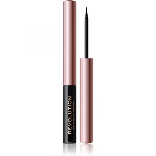 Revolution Super Flick tekuté linky na oči odtieň Black 2.4 ml