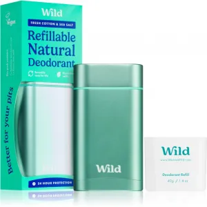 Wild Fresh Cotton & Sea Salt Aqua Case tuhý dezodorant s puzdrom 40 g
