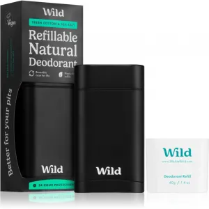 Wild Fresh Cotton & Sea Salt Men's Black Case tuhý dezodorant s puzdrom 40 g
