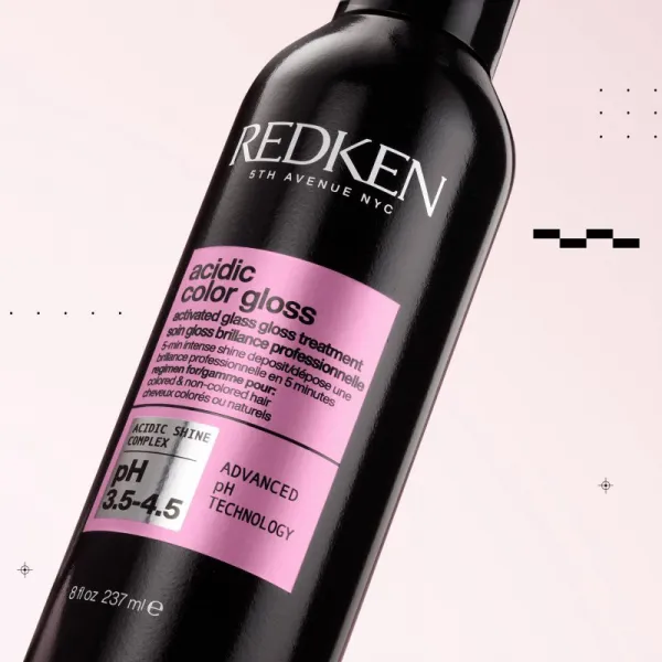 Redken NYC starostlivosť pre intenzívny lesk farbených vlasov - Acidic Color Gloss Pre-Activated Glass Gloss Treatment