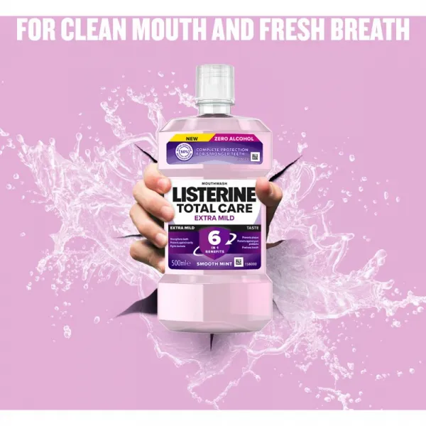 Listerine Total Care Extra Mild ústna voda 500 ml