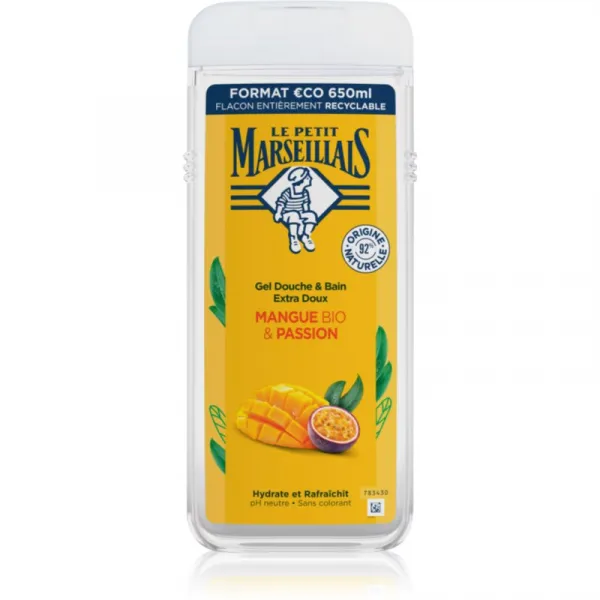 Le Petit Marseillais Mango Bio & Passion Fruit jemný sprchový gel 650 ml