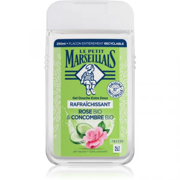 Le Petit Marseillais Rose Bio & Cucumber Bio jemný sprchový gel 250 ml