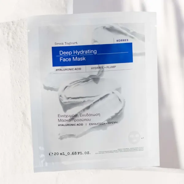 Korres Greek Yoghurt Hydration Recharge Sheet Mask plátenná maska s vysoko hydratačným a vyživujúcim účinkom 20 ml