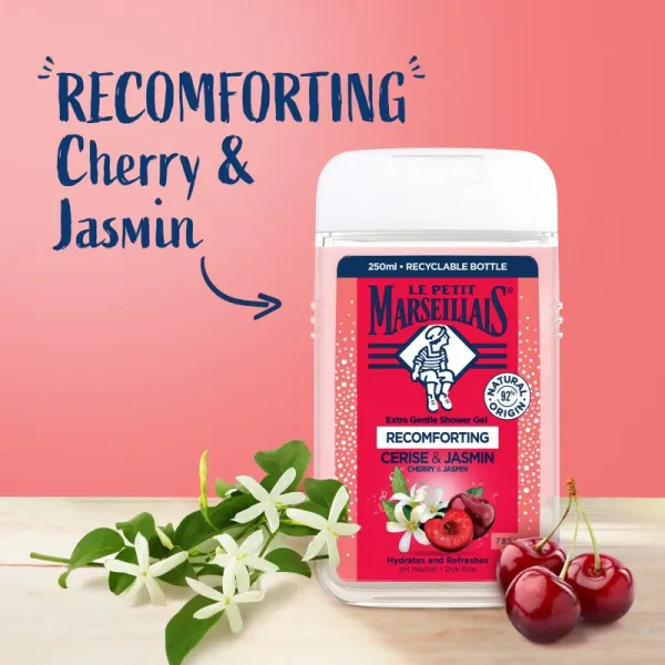 Le Petit Marseillais Cherry & Jasmine jemný sprchový gel 250 ml