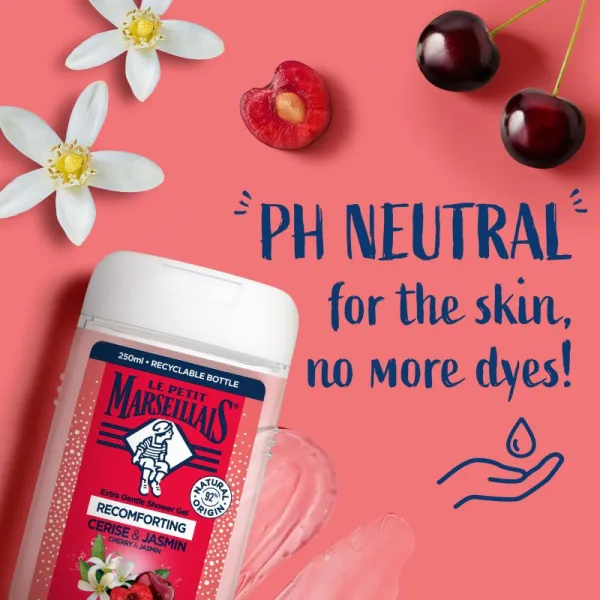 Le Petit Marseillais Cherry & Jasmine jemný sprchový gel 250 ml