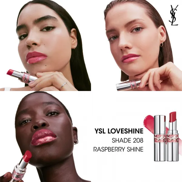 Yves Saint Laurent Loveshine Lipstick hydratačný lesklý rúž pre ženy 208 Rasberry Shine 3,2 g