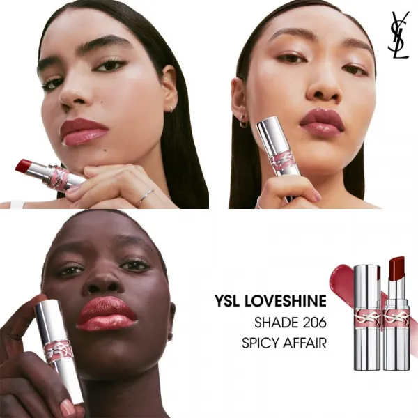 Yves Saint Laurent Loveshine Lipstick hydratačný lesklý rúž pre ženy 206 Spicy Affair 3,2 g