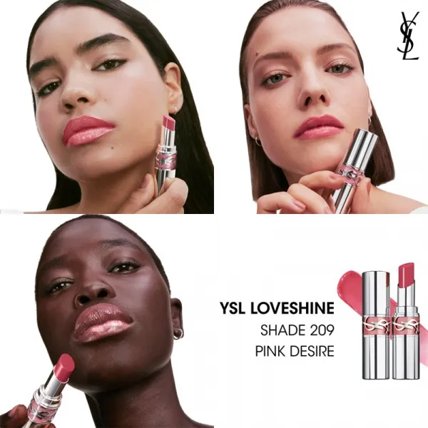 Yves Saint Laurent Loveshine Lipstick hydratačný lesklý rúž pre ženy 209 Pink Desire 3,2 g