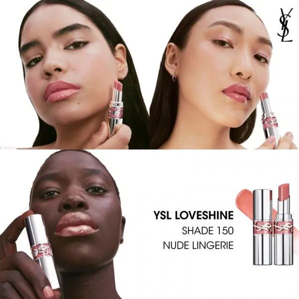 Yves Saint Laurent Loveshine Lipstick hydratačný lesklý rúž pre ženy 150 Nude Lingerie 3,2 g